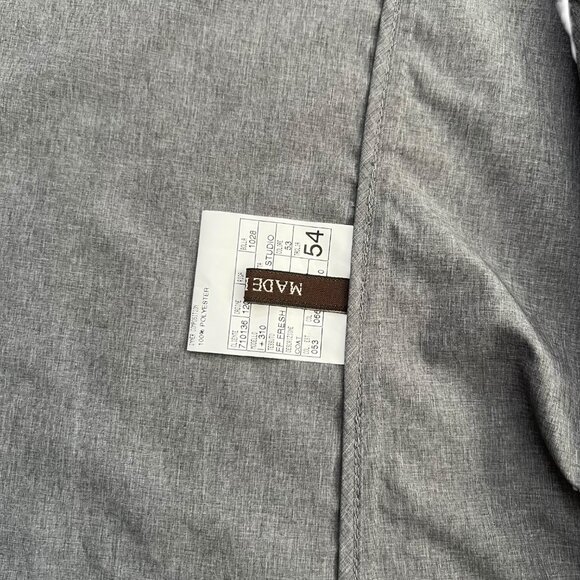 Zerosettanta Studio Men Hooded Tailored Rain Jacket Gray IT 54 US L Quiet Luxury - Picture 11 of 11